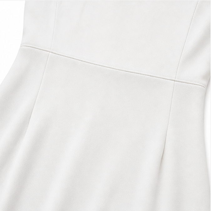 Abito midi donna con maniche in perle