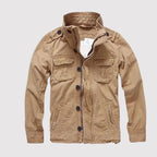 Field jacket uomo con collo alto e tasche