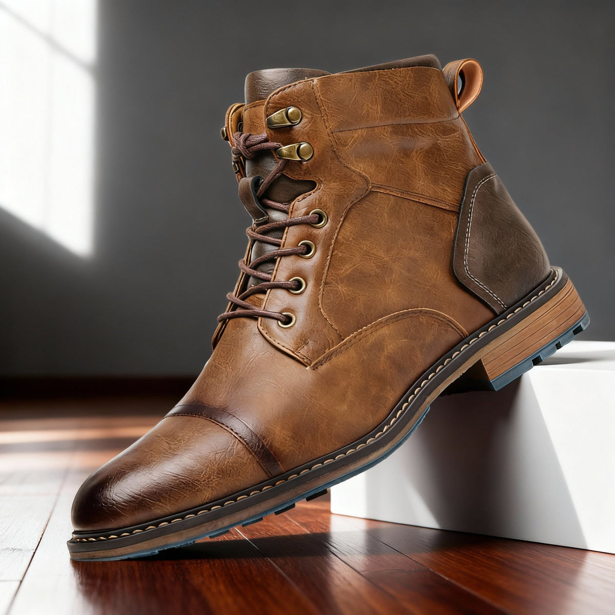 Enzo | Stivali Uomo Stringati Vintage