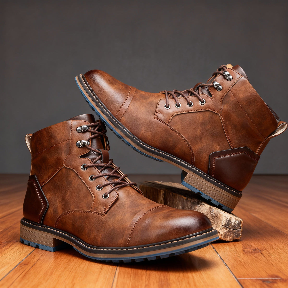 Enzo | Stivali Uomo Stringati Vintage
