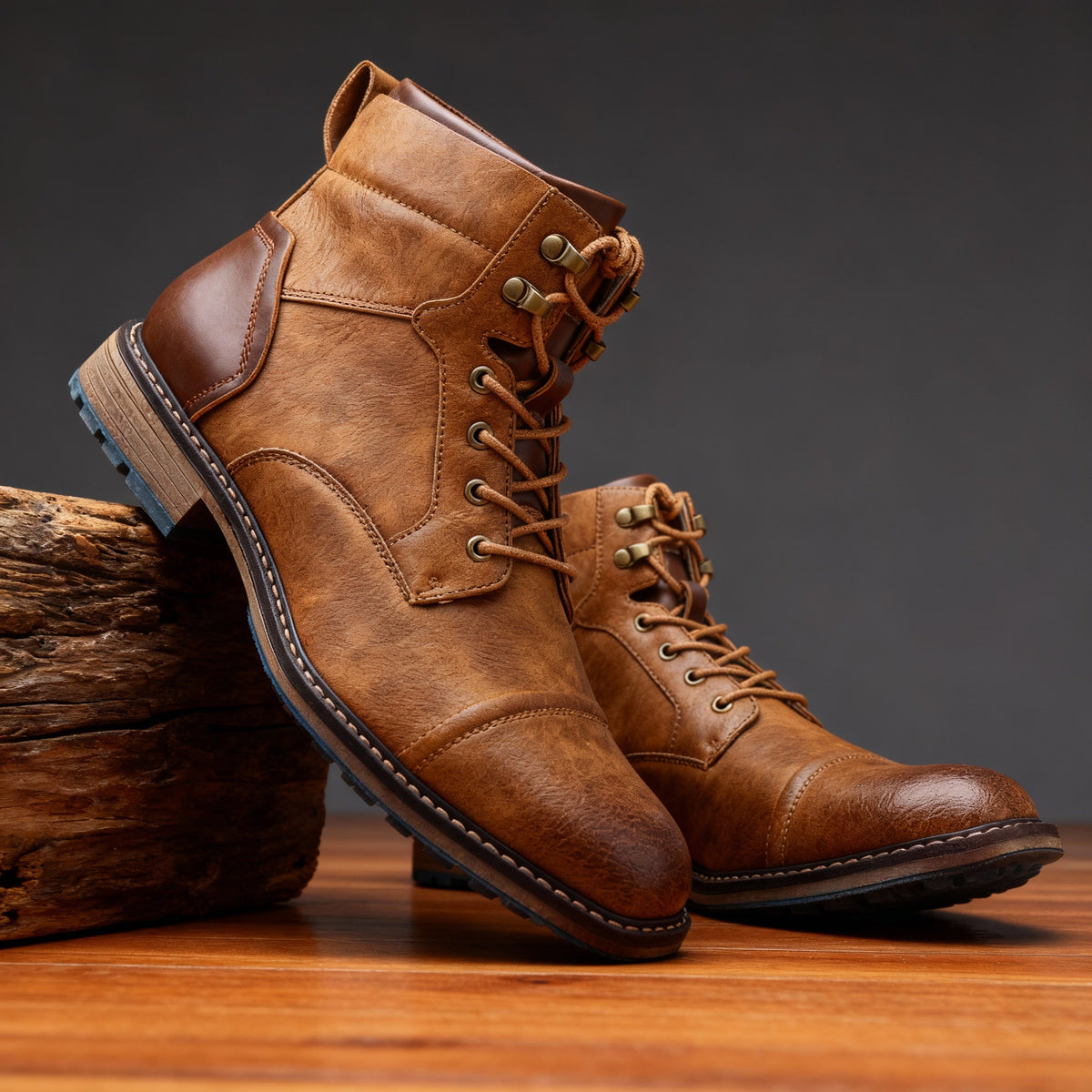 Enzo | Stivali Uomo Stringati Vintage