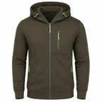 Felpa uomo con zip cappuccio e fodera in pile