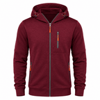 Felpa uomo con zip cappuccio e fodera in pile
