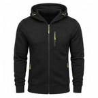 Felpa uomo con zip cappuccio e fodera in pile