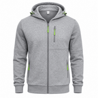 Felpa uomo con zip cappuccio e fodera in pile