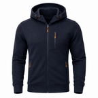 Felpa uomo con zip cappuccio e fodera in pile