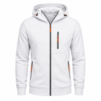 Felpa uomo con zip cappuccio e fodera in pile