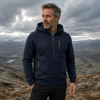 Felpa uomo con zip cappuccio e fodera in pile
