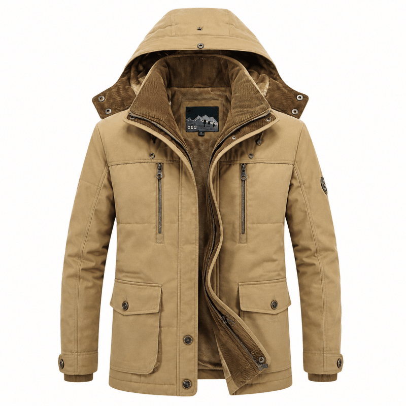 Giacca invernale uomo con cappuccio staccabile
