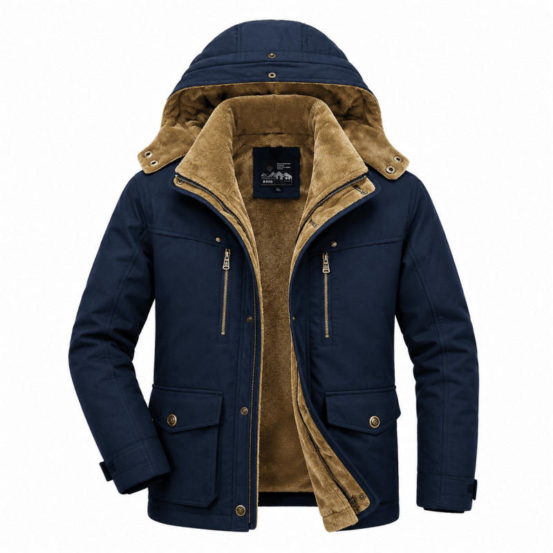 Giacca invernale uomo con cappuccio staccabile