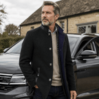 Pea coat uomo in misto lana