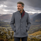 Pea coat uomo in misto lana