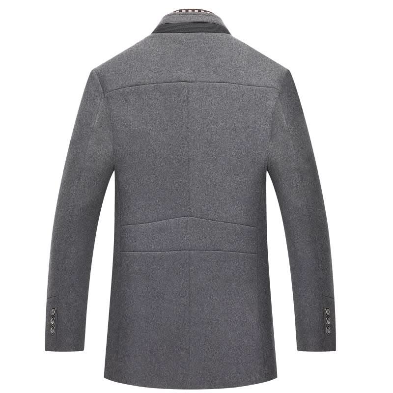 Pea coat uomo in misto lana