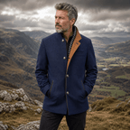 Pea coat uomo in misto lana