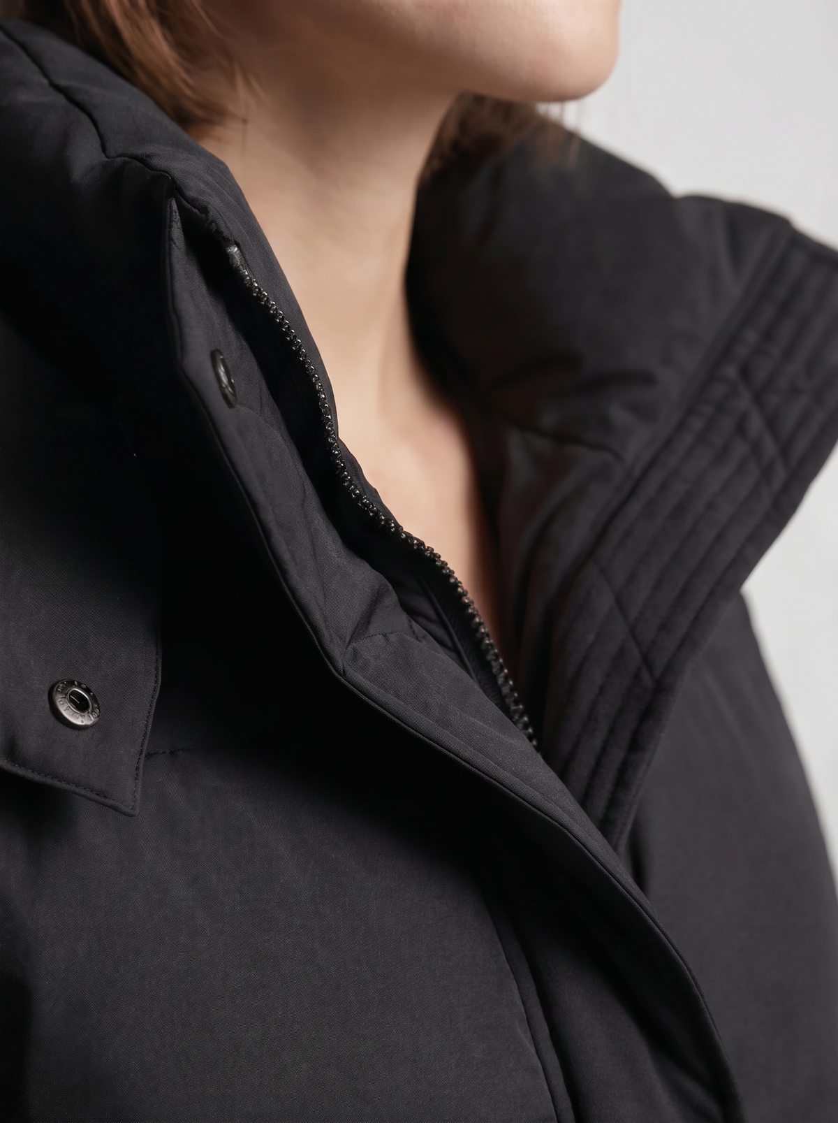 Giacca trapuntata donna oversize con cappuccio