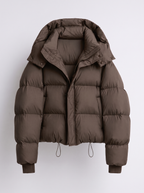 Giacca trapuntata donna oversize con cappuccio