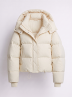 Giacca trapuntata donna oversize con cappuccio