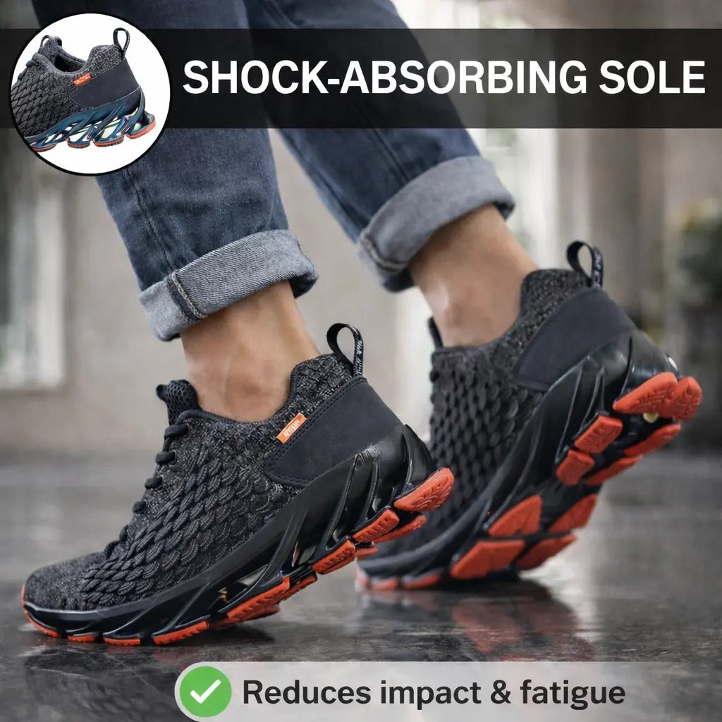 Sneaker uomo con suola segmentata
