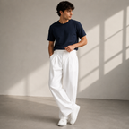 Federico | Pantaloni Uomo Wide Leg Casual Moderni