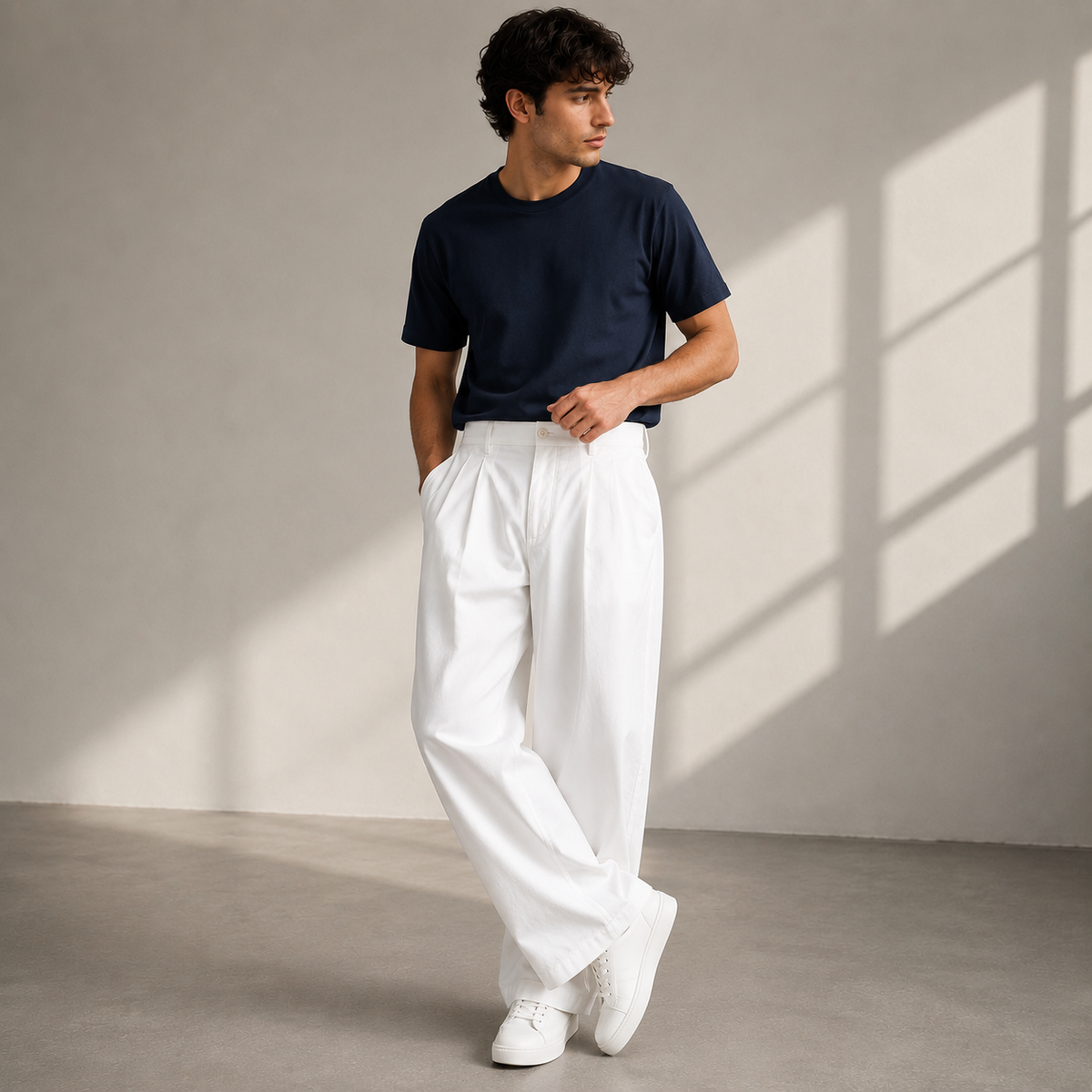 Federico | Pantaloni Uomo Wide Leg Casual Moderni