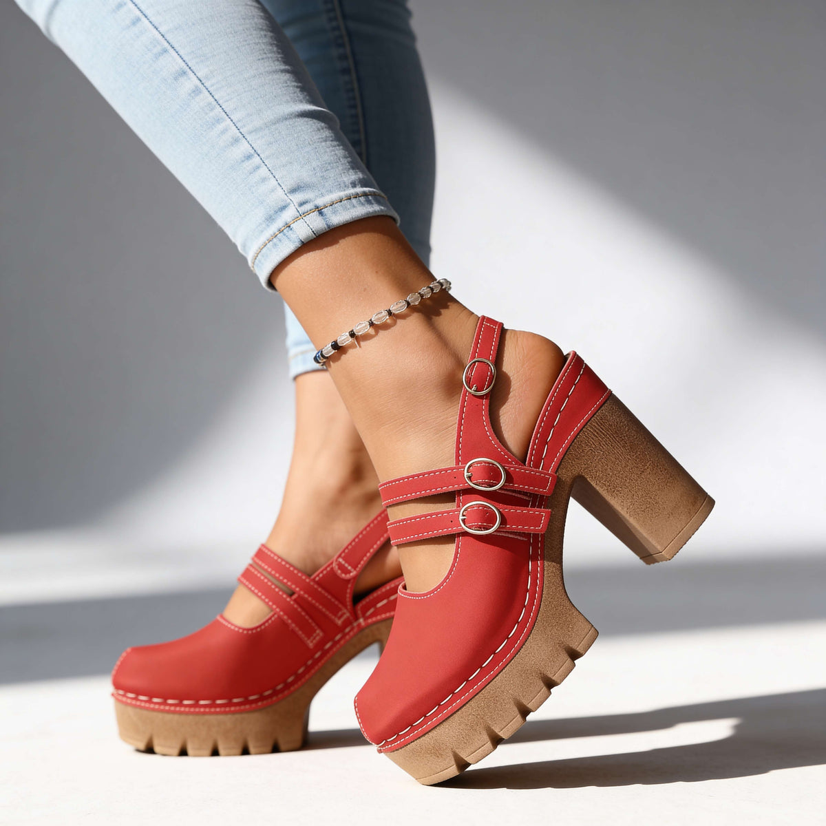 Agata | Décolleté Slingback Donna con Cinturini e Tacco Alto