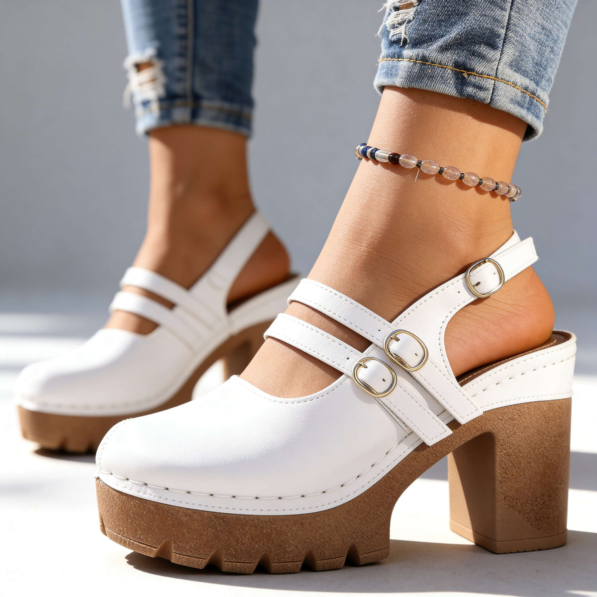 Agata | Décolleté Slingback Donna con Cinturini e Tacco Alto