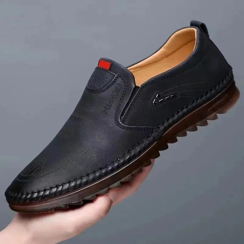 Mocassini uomo in pelle senza lacci