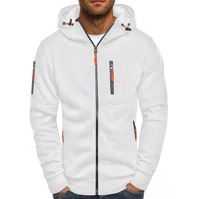 Felpa uomo con zip e tre tasche