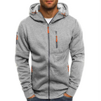 Felpa uomo con zip e tre tasche