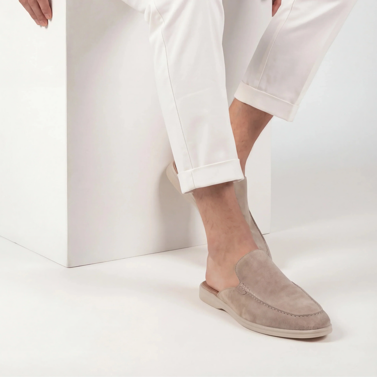 Mules uomo con tallone aperto