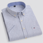 Camicia uomo a maniche corte con collo button-down