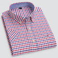 Camicia uomo a maniche corte con collo button-down