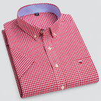Camicia uomo a maniche corte con collo button-down