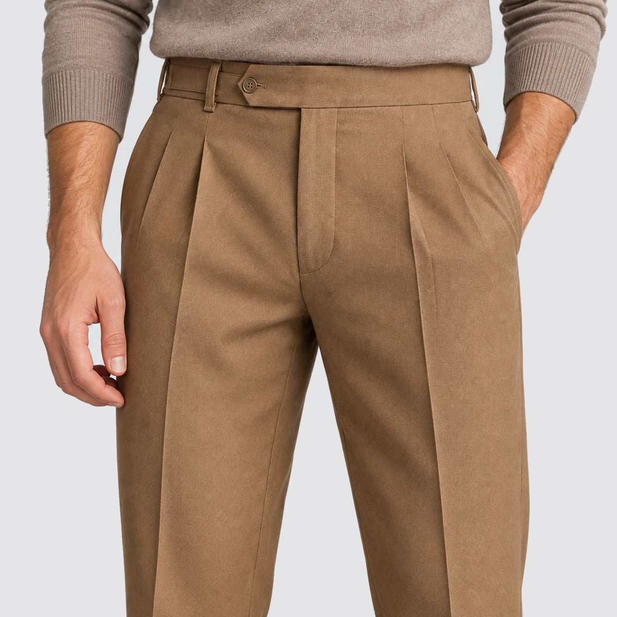 Pantaloni da abito uomo con regolatori laterali