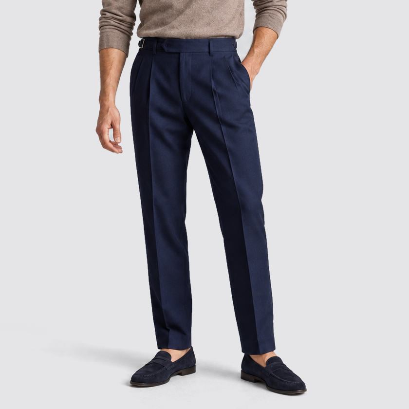 Pantaloni da abito uomo con regolatori laterali