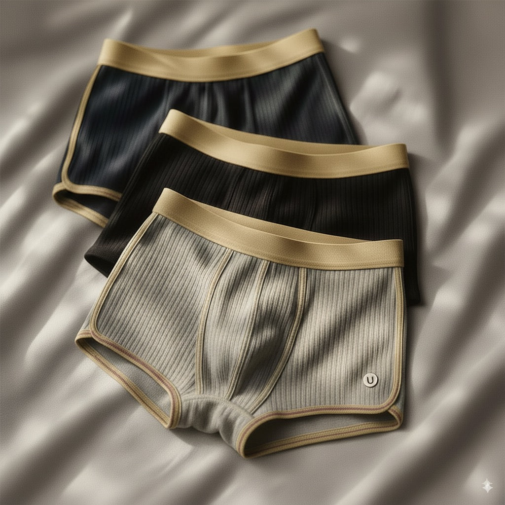 Boxer uomo in cotone a costine 3 paia