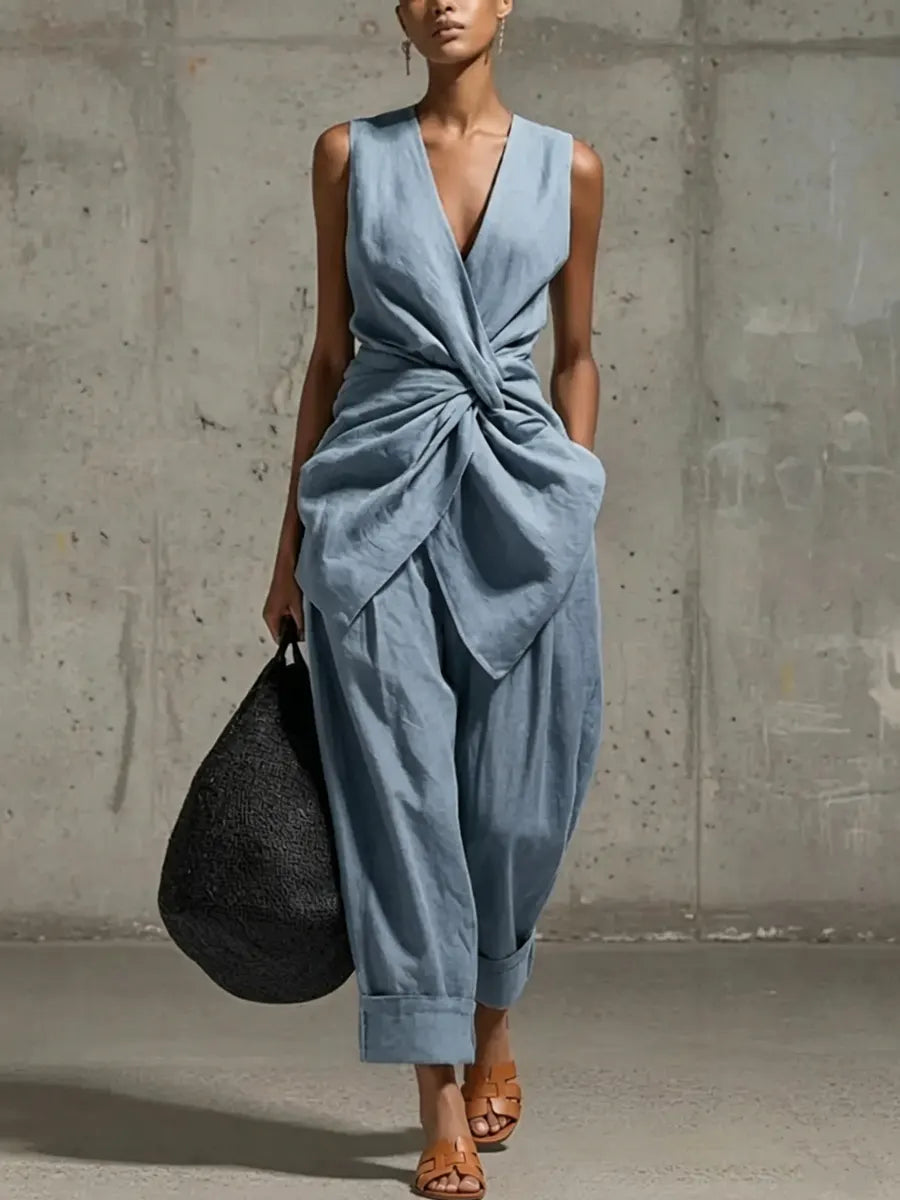 Camilla | Completo Donna Due Pezzi con Pantaloni a Gamba Larga