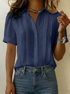 Alessia | Blusa Donna con Scollo a V e Maniche Corte