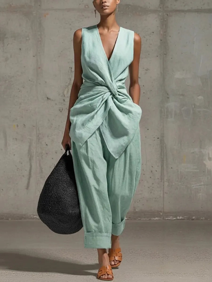 Camilla | Completo Donna Due Pezzi con Pantaloni a Gamba Larga