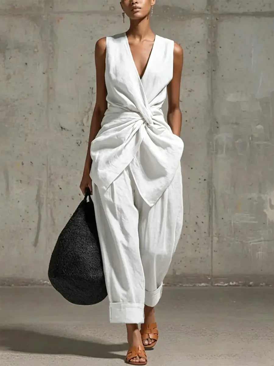 Camilla | Completo Donna Due Pezzi con Pantaloni a Gamba Larga