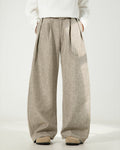 Pantaloni donna invernali ampi con pince