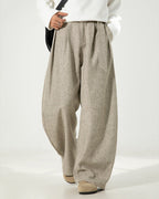 Pantaloni donna invernali ampi con pince