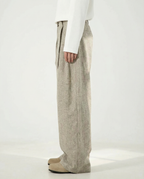 Pantaloni donna invernali ampi con pince