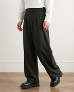 Pantaloni donna invernali ampi con pince
