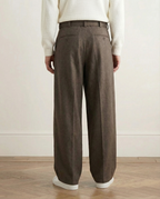 Pantaloni donna invernali ampi con pince