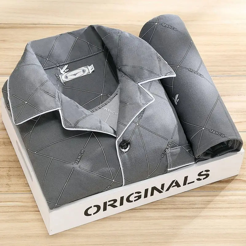 Pigiama uomo con camicia e pantalone