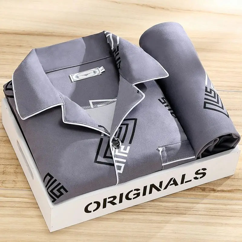 Pigiama uomo con camicia e pantalone