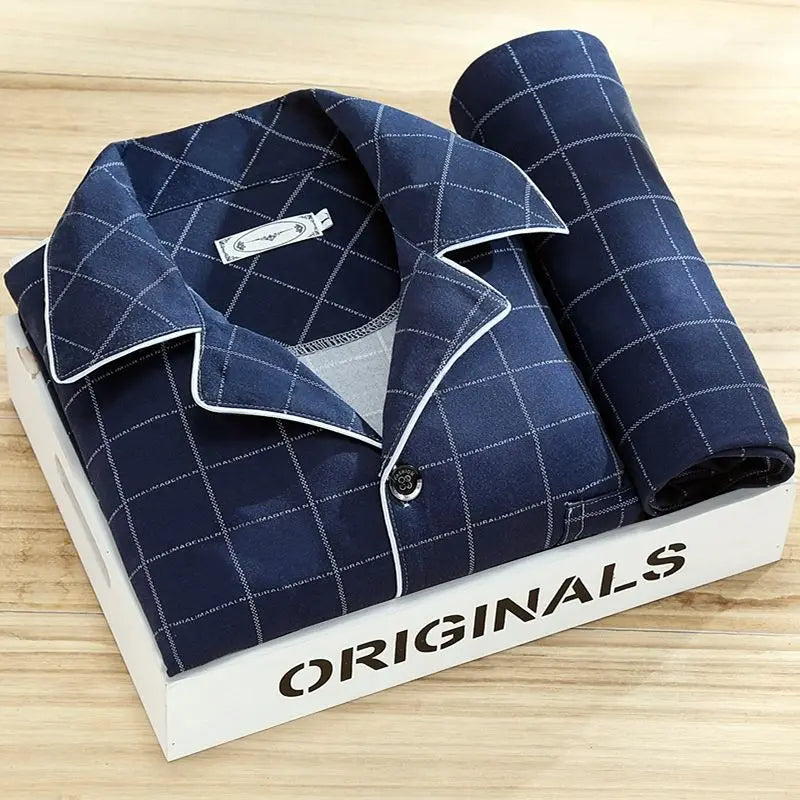 Pigiama uomo con camicia e pantalone