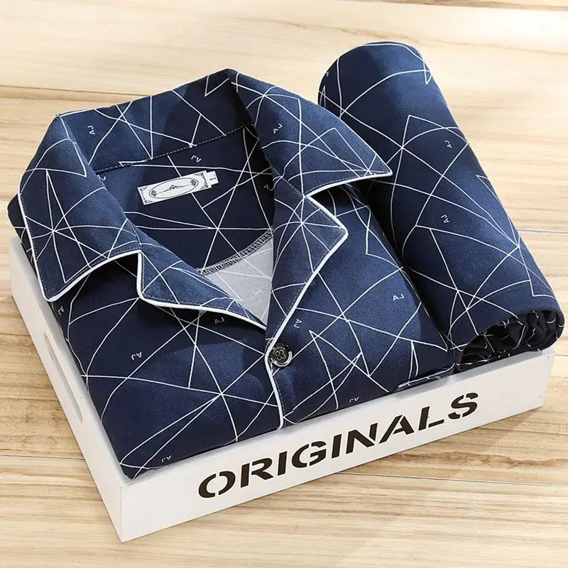 Pigiama uomo con camicia e pantalone