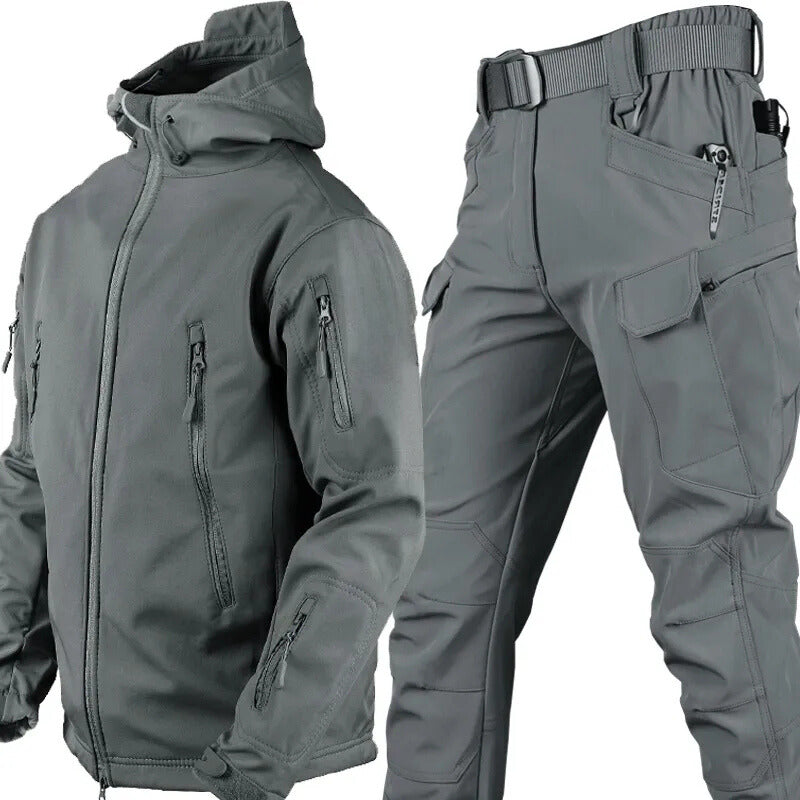 Completo outdoor uomo impermeabile con pile